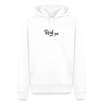 Real Love Silhouette - Männer Premium Bio Hoodie - Weiß - Vorne - Nico (187cm)