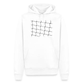 Netz aus Strick mit Knoten - Männer Premium Bio Hoodie - Weiß - Vorne - Nico (187cm)