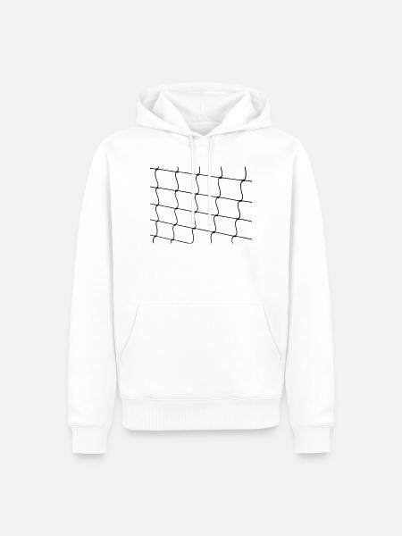 Knit net with knot - Men’s Premium Organic Hoodie - white