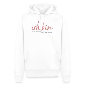 Ich bin nur aus Verzweiflung nicht starrsinnig - Männer Premium Bio Hoodie - Weiß - Vorne - Nico (187cm)