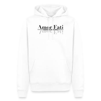 Amor Fati - Embrace your Date - Männer Premium Bio Hoodie - Weiß - Vorne - Nico (187cm)