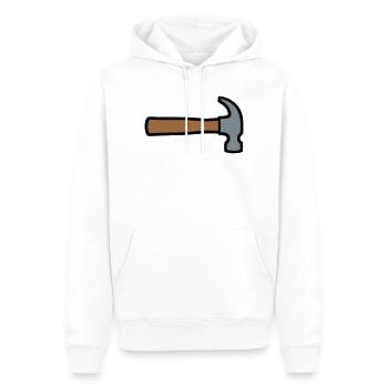 Zimmermannshammer Werkzeug Icon - Männer Premium Bio Hoodie - Weiß - Vorne - Nico (187cm)