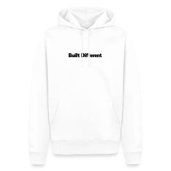 construit différemment - Sweat à capuche Premium bio Homme - blanc - Devant - Nico (187cm)