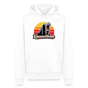 Löwenroarer Sonnenuntergang Logo - Männer Premium Bio Hoodie - Weiß - Vorne - Nico (187cm)