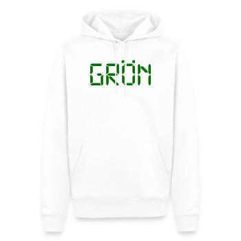 Grün – LCD - Männer Premium Bio Hoodie - Weiß - Vorne - Nico (187cm)