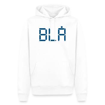 Blue - LCD - Men’s Premium Organic Hoodie - white - Front - Nico (187cm)