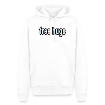 Câlins gratuits - Sweat à capuche Premium bio Homme - blanc - Devant - Nico (187cm)