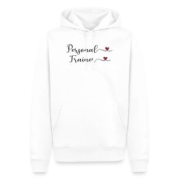 entraîneur personnel - Sweat à capuche Premium bio Homme - blanc - Devant - Nico (187cm)