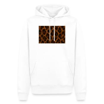 Textured Golden Leopard - Men’s Premium Organic Hoodie - white - Front - Nico (187cm)