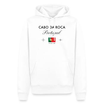 Cabo da Roca Portugal Koordinaten Reise Souvenir - Männer Premium Bio Hoodie - Weiß - Vorne - Nico (187cm)