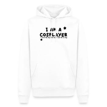 I am a Cosplayer - Men’s Premium Organic Hoodie - white - Front - Nico (187cm)