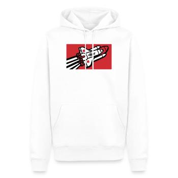 Graffiti graphique de la navette spatiale - Sweat à capuche Premium bio Homme - blanc - Devant - Nico (187cm)
