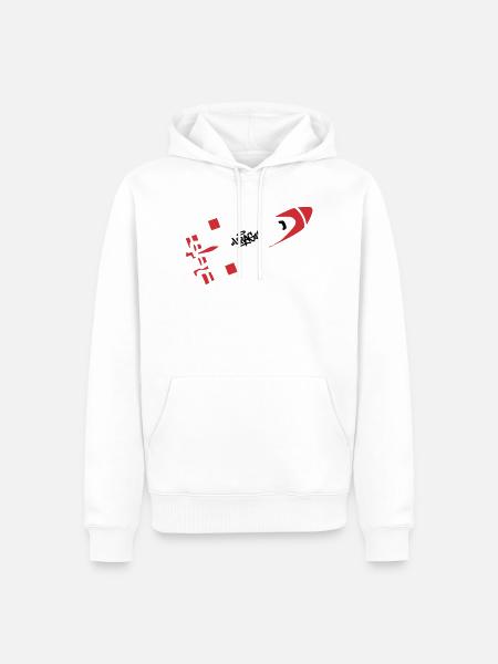 Red Rocket Graffiti Logo - Men’s Premium Organic Hoodie - white