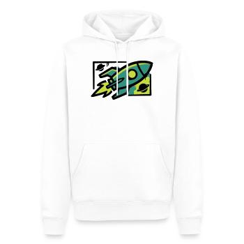 Rocket Graffiti Graphic - Men’s Premium Organic Hoodie - white - Front - Nico (187cm)