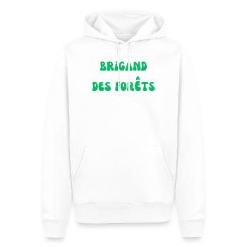 Brigand des Forêts - Sweat à capuche Premium bio Homme - blanc - Devant - Nico (187cm)