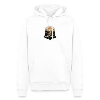 Prenez la route pittoresque – et explorez - Sweat à capuche Premium bio Homme - blanc - Devant - Nico (187cm)