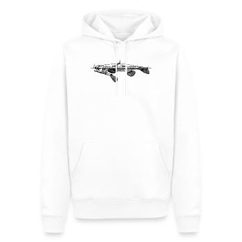 Angler Underwater Fish Original - Men’s Premium Organic Hoodie - white - Front - Nico (187cm)