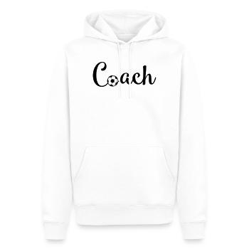 Entraîneur de football - Sweat à capuche Premium bio Homme - blanc - Devant - Nico (187cm)