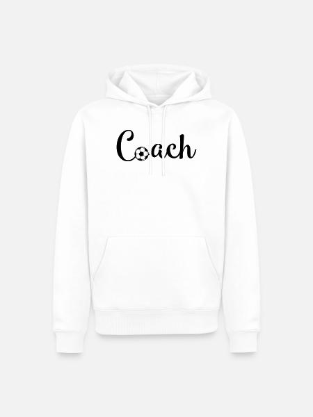 Football Coach - Men’s Premium Organic Hoodie - white