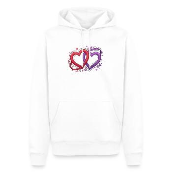 Intricate heart duets - Men’s Premium Organic Hoodie - white - Front - Nico (187cm)