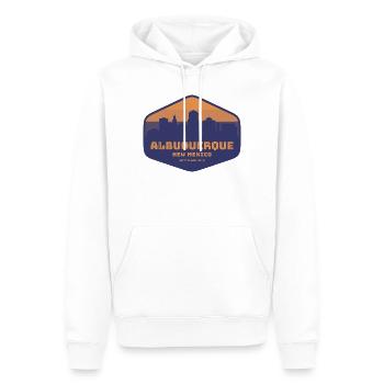 Albuquerque New Mexico Sunset Badge - Men’s Premium Organic Hoodie - white - Front - Nico (187cm)