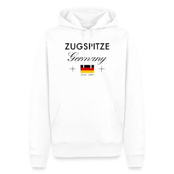 Zugspitze Deutschland Koordinaten Reise Souvenir - Männer Premium Bio Hoodie - Weiß - Vorne - Nico (187cm)