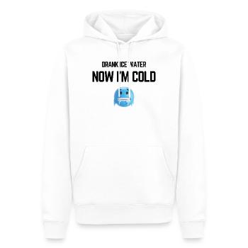 J’ai bu de l’eau froide, maintenant je gèle, drôle de meme. - Sweat à capuche Premium bio Homme - blanc - Devant - Nico (187cm)