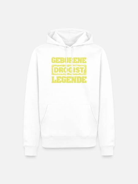 Drogist als Legende - Männer Premium Bio Hoodie - Weiß