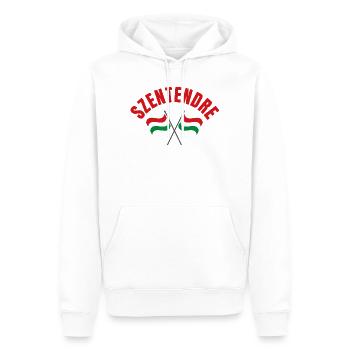Szentendre kreuzte ungarische Flaggen - Männer Premium Bio Hoodie - Weiß - Vorne - Nico (187cm)