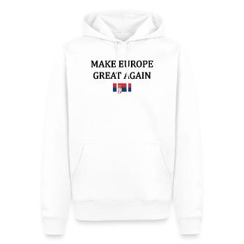 Make Europe Great Again – Serbia - Men’s Premium Organic Hoodie - white - Front - Nico (187cm)