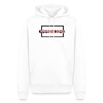 Construit différemment - À l’envers - Sweat à capuche Premium bio Homme - blanc - Devant - Nico (187cm)