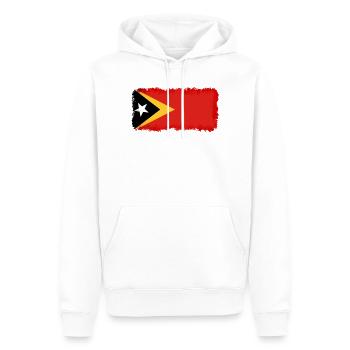 Don pour le Timor-Leste - Sweat à capuche Premium bio Homme - blanc - Devant - Nico (187cm)