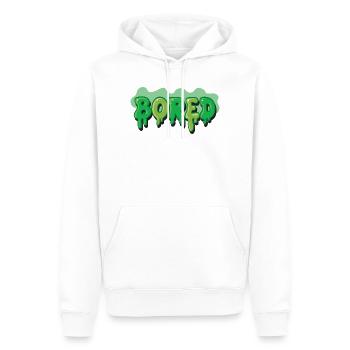 Graffiti Bored Slime Font - Men’s Premium Organic Hoodie - white - Front - Nico (187cm)