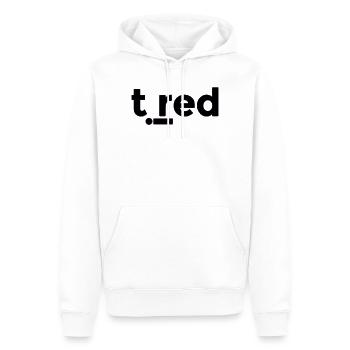 Tired - Men’s Premium Organic Hoodie - white - Front - Nico (187cm)