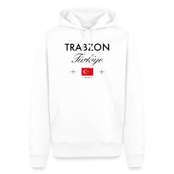 Trabzon Türkei Koordinaten Reise Souvenir - Männer Premium Bio Hoodie - Weiß - Vorne - Nico (187cm)
