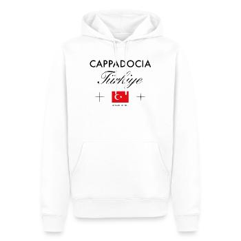 Kappadokien Türkei Koordinaten Reise Souvenir - Männer Premium Bio Hoodie - Weiß - Vorne - Nico (187cm)