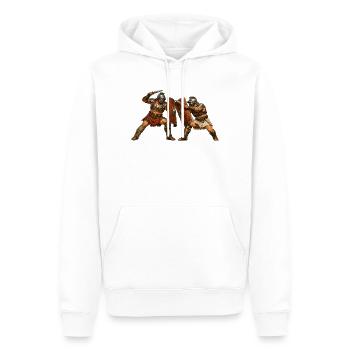 Gladiateurs romains - Sweat à capuche Premium bio Homme - blanc - Devant - Nico (187cm)