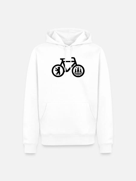 Schnellradweg Berlin Køpenhavn - Männer Premium Bio Hoodie - Weiß