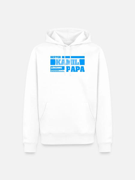 Kamil als Geburt - Männer Premium Bio Hoodie - Weiß