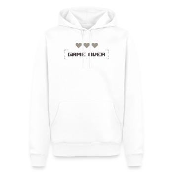 Fin du jeu - Fin du jeu - Sweat à capuche Premium bio Homme - blanc - Devant - Nico (187cm)
