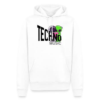 Alien-Umarmungsduo Neonleuchten - Männer Premium Bio Hoodie - Weiß - Vorne - Nico (187cm)