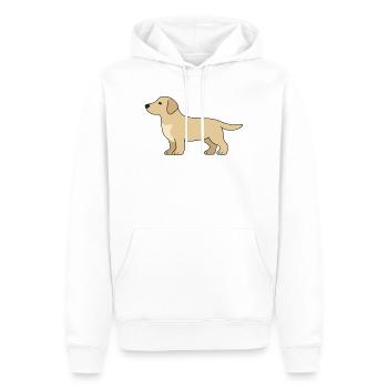 Silhouette délicate du retriever - Sweat à capuche Premium bio Homme - blanc - Devant - Nico (187cm)