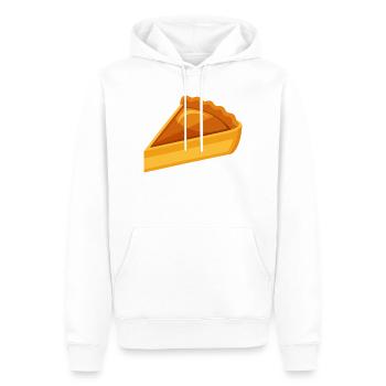 Tranche de tarte à la citrouille - Sweat à capuche Premium bio Homme - blanc - Devant - Nico (187cm)