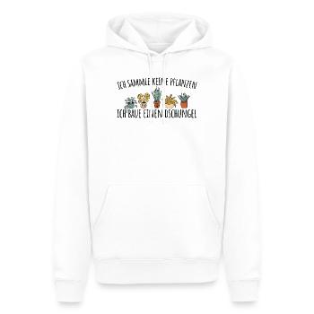 Gärtnern Ich sammle keine Pflanzen - Männer Premium Bio Hoodie - Weiß - Vorne - Nico (187cm)