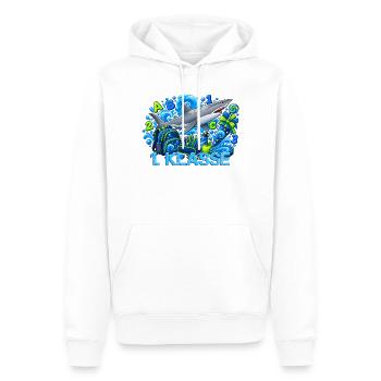 Schulstart 1. Klasse mit Hai Grundschule - Männer Premium Bio Hoodie - Weiß - Vorne - Nico (187cm)