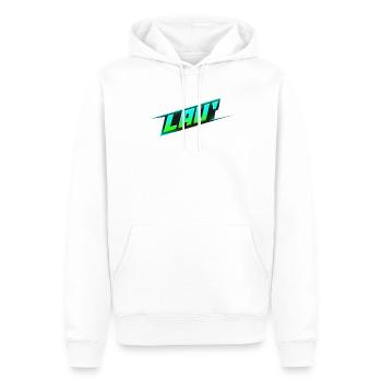 Lau' - Sweat à capuche Premium bio Homme - blanc - Devant - Nico (187cm)