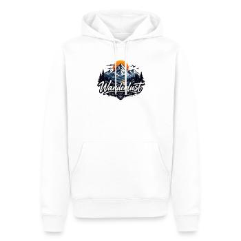 Errance - Sweat à capuche Premium bio Homme - blanc - Devant - Nico (187cm)