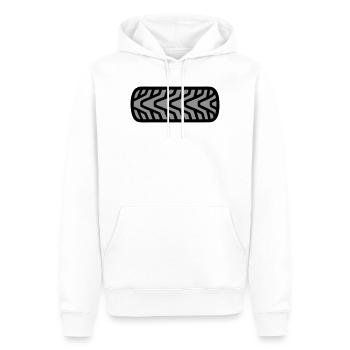 Graphique de la bande de bande de route des pneus de moto - Sweat à capuche Premium bio Homme - blanc - Devant - Nico (187cm)
