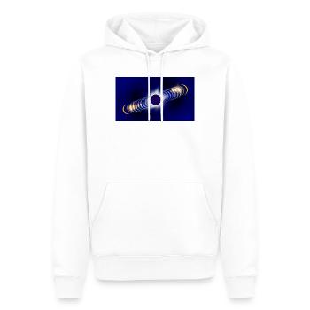 eclipse2026 - Männer Premium Bio Hoodie - Weiß - Vorne - Nico (187cm)