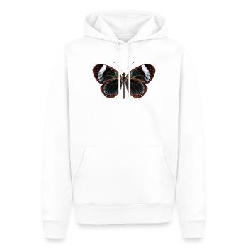 Glasswing Butterfly Greta oto Style réaliste - Sweat à capuche Premium bio Homme - blanc - Devant - Nico (187cm)